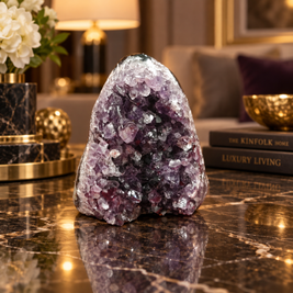 Premium Natural Amethyst Crystal – Purple Crystal Home Décor & Serenity Accent | Size: 10×11 | 875 Grams