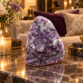 Premium Natural Amethyst Crystal – Purple Crystal Home Décor & Serenity Accent | Size: 11×12 | 1.155 KG