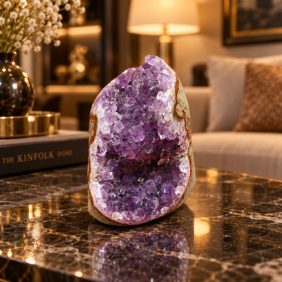 Premium Natural Amethyst Crystal – Purple Crystal Home Décor & Serenity Accent | Size: 8×10 | 912 Grams