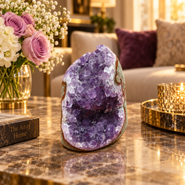Premium Natural Amethyst Crystal – Purple Crystal Home Décor & Serenity Accent | Size: 8×10 | 912 Grams