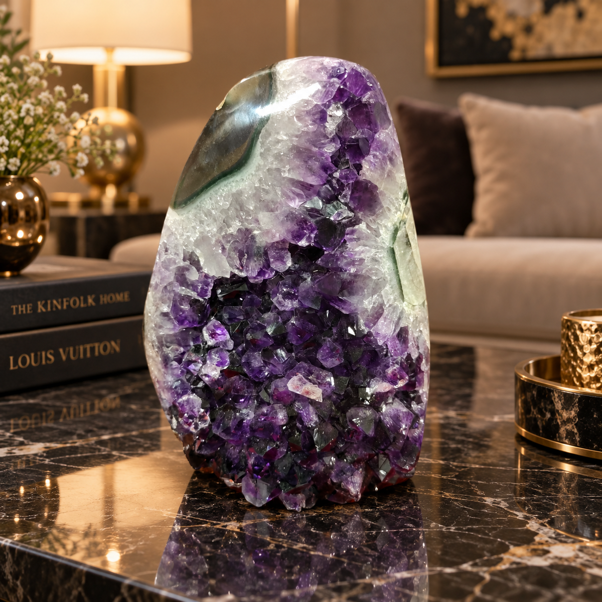 Premium Natural Amethyst Crystal – Purple Crystal Home Décor & Serenity Accent | Size: 13×15 | 2.329 KG