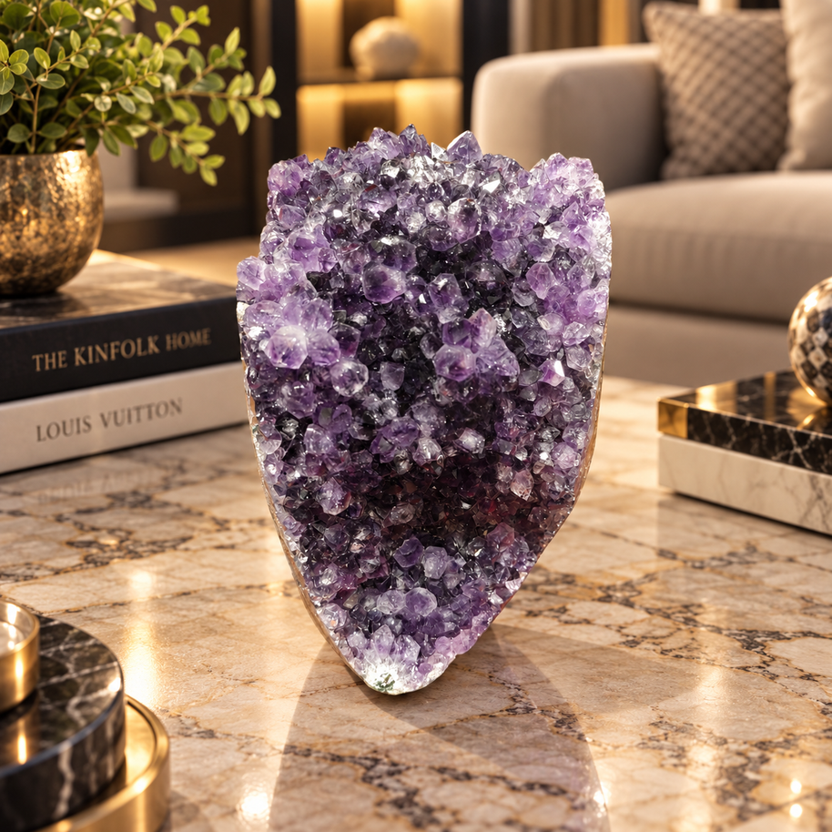 Premium Natural Amethyst Crystal – Purple Crystal Home Décor & Serenity Accent | Size: 8×12 | 2.293 KG
