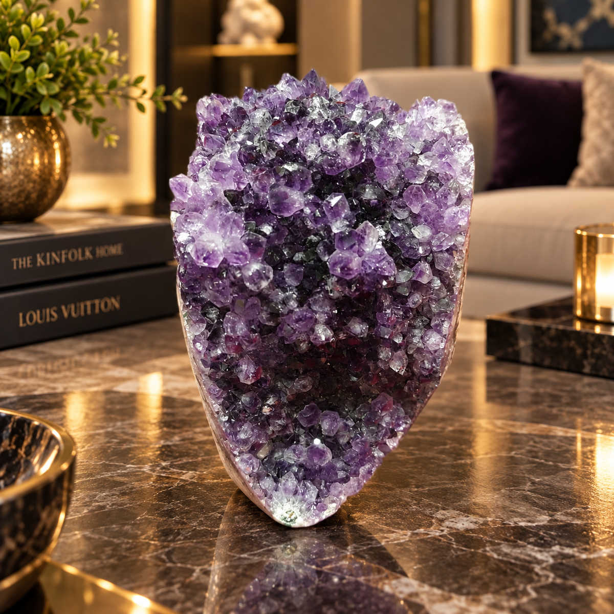 Premium Natural Amethyst Crystal – Purple Crystal Home Décor & Serenity Accent | Size: 8×12 | 2.293 KG