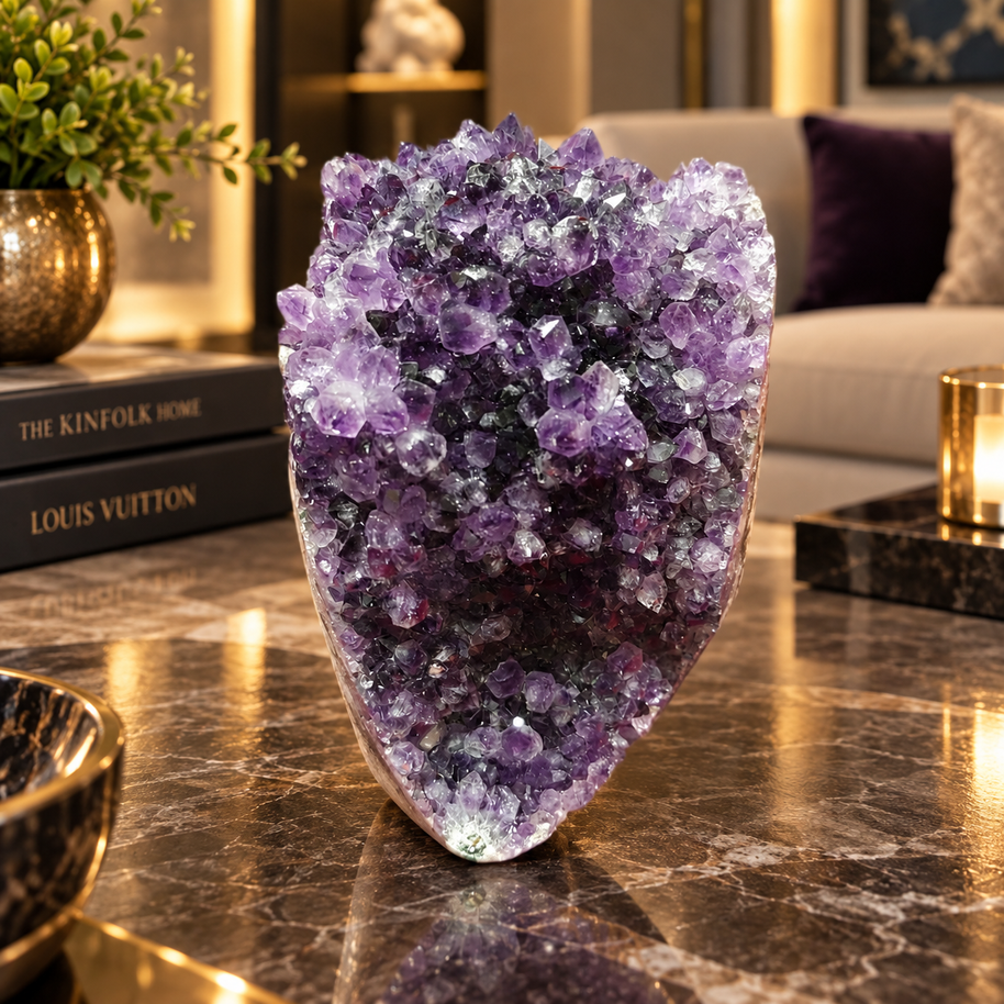 Premium Natural Amethyst Crystal – Purple Crystal Home Décor & Serenity Accent | Size: 8×12 | 2.293 KG