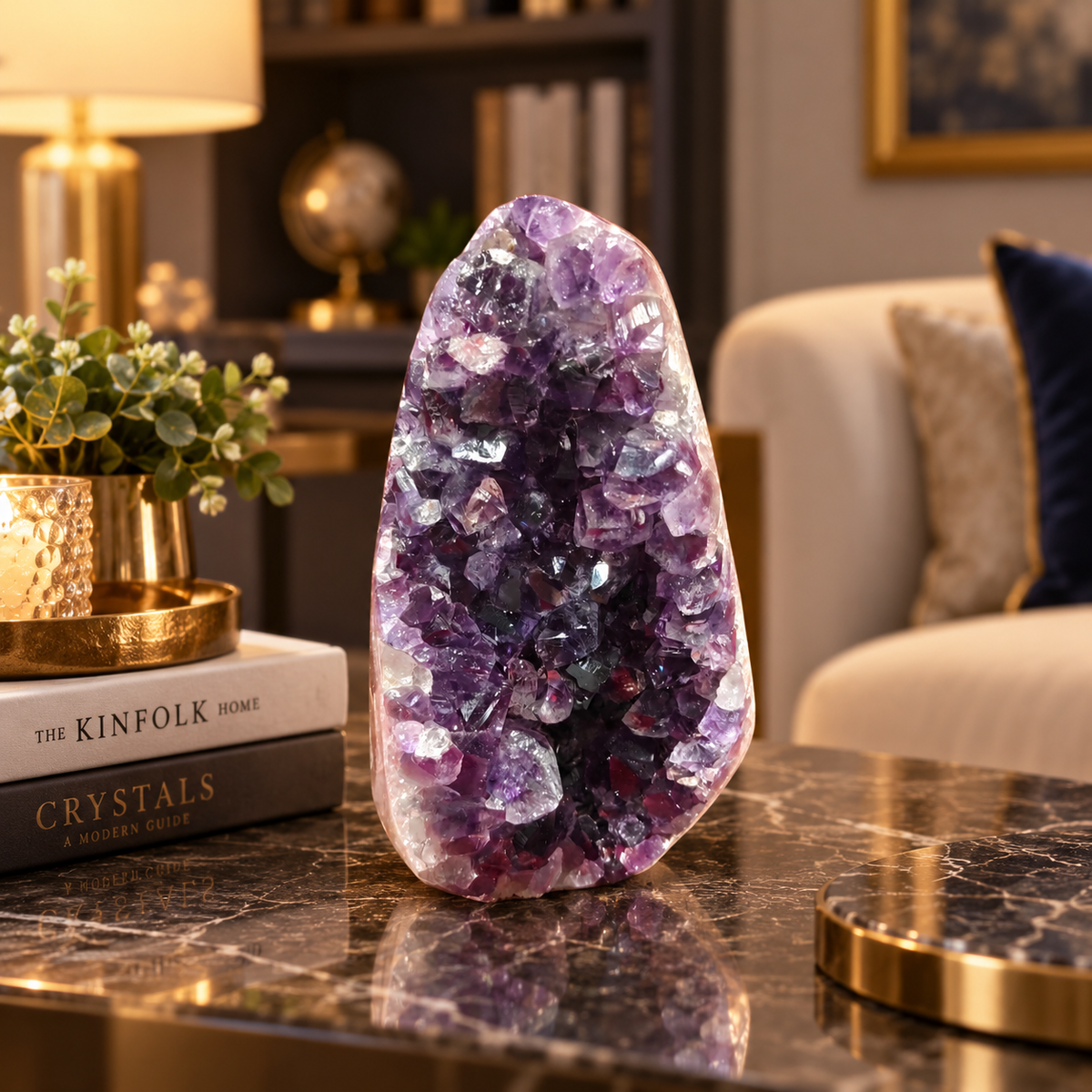 Premium Natural Amethyst Crystal – Purple Crystal Home Décor & Serenity Accent | Size: 8×15 | 1.592 KG