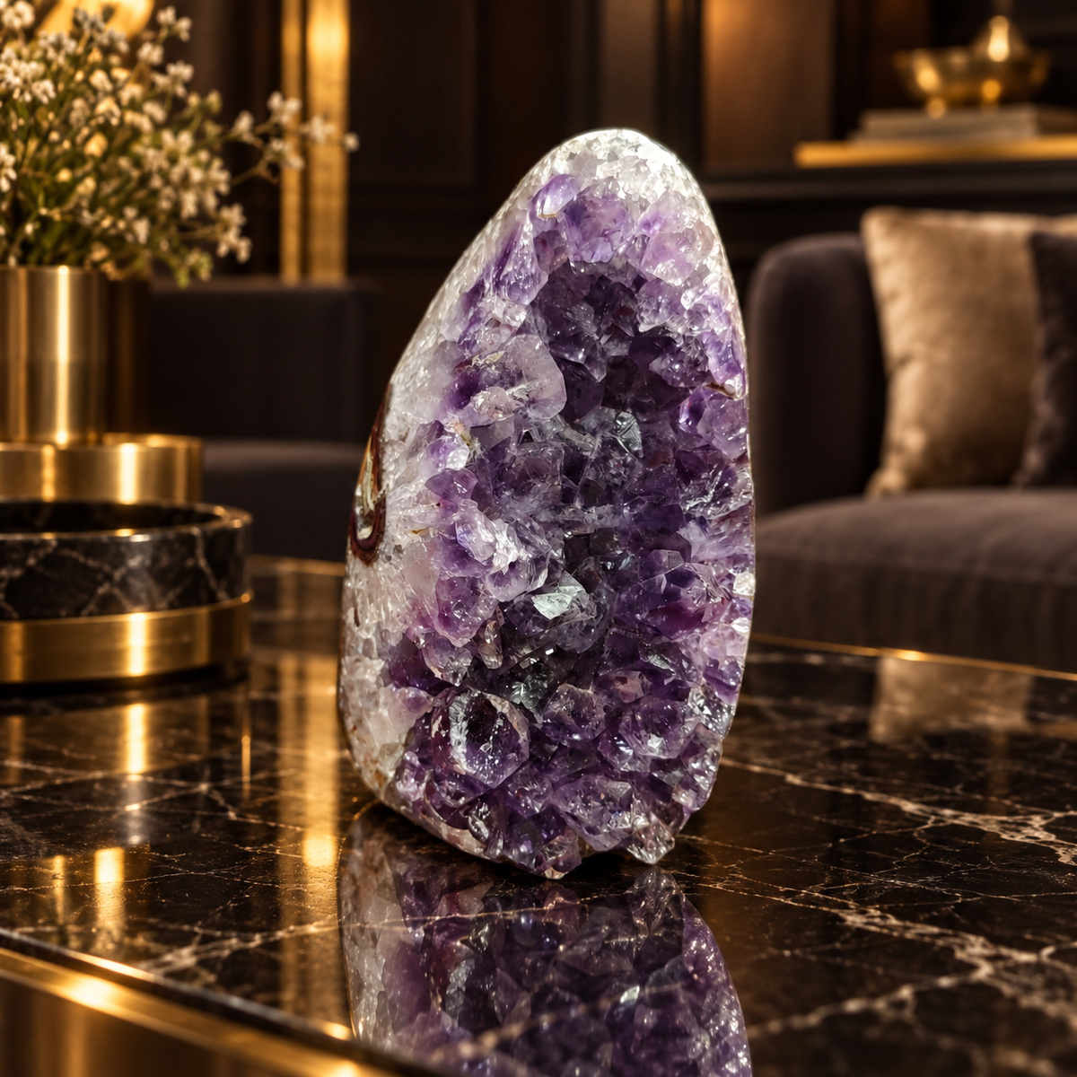 Premium Natural Amethyst Crystal – Purple Crystal Home Décor & Serenity Accent | Size: 10×6 | 722 Grams