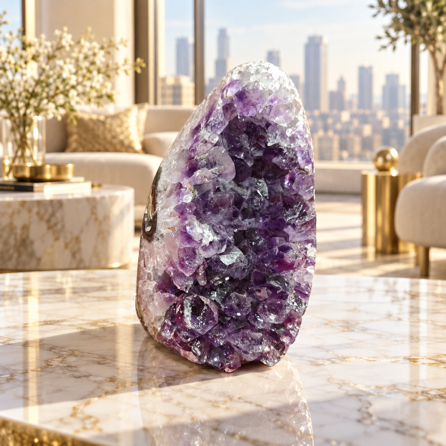 Premium Natural Amethyst Crystal – Purple Crystal Home Décor & Serenity Accent | Size: 10×6 | 722 Grams