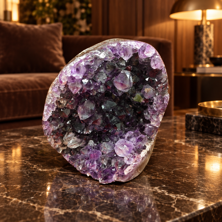 Premium Natural Amethyst Crystal – Purple Crystal Home Décor & Serenity Accent | Size: 8×8 | 488 Grams