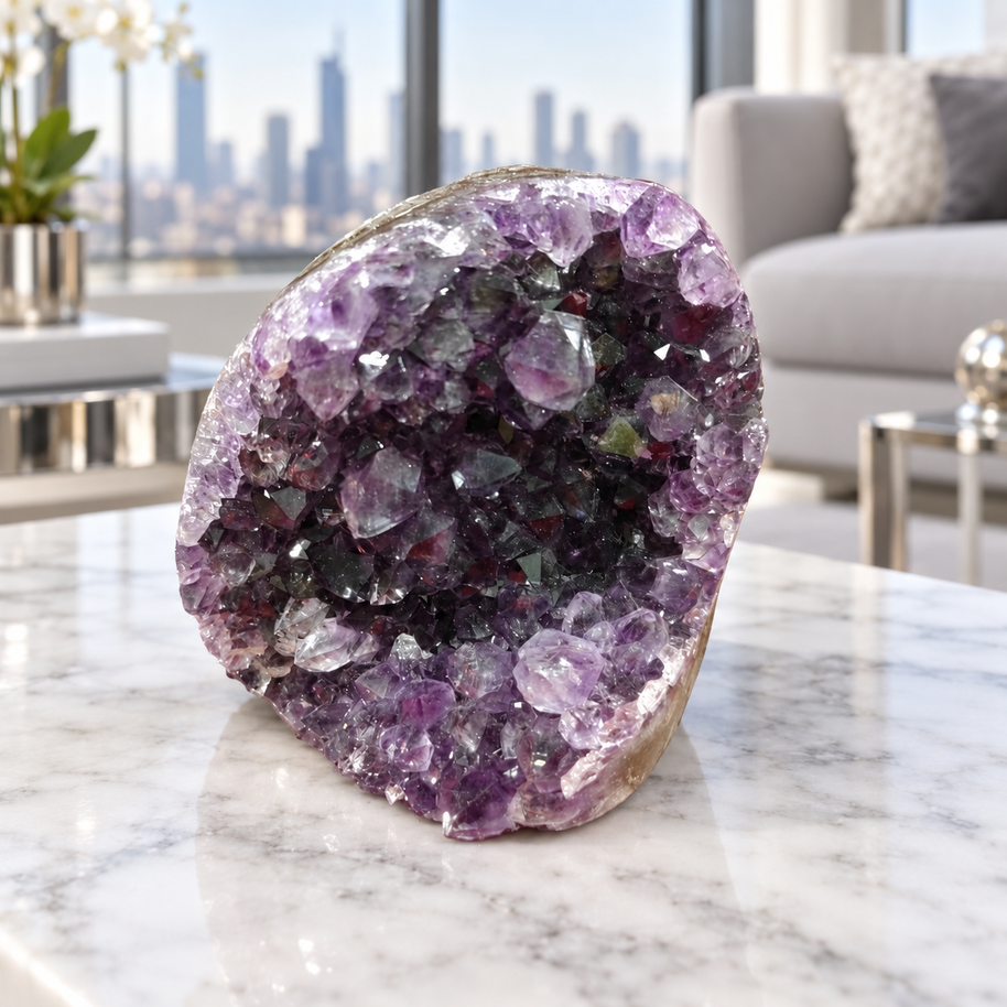Premium Natural Amethyst Crystal – Purple Crystal Home Décor & Serenity Accent | Size: 8×8 | 488 Grams