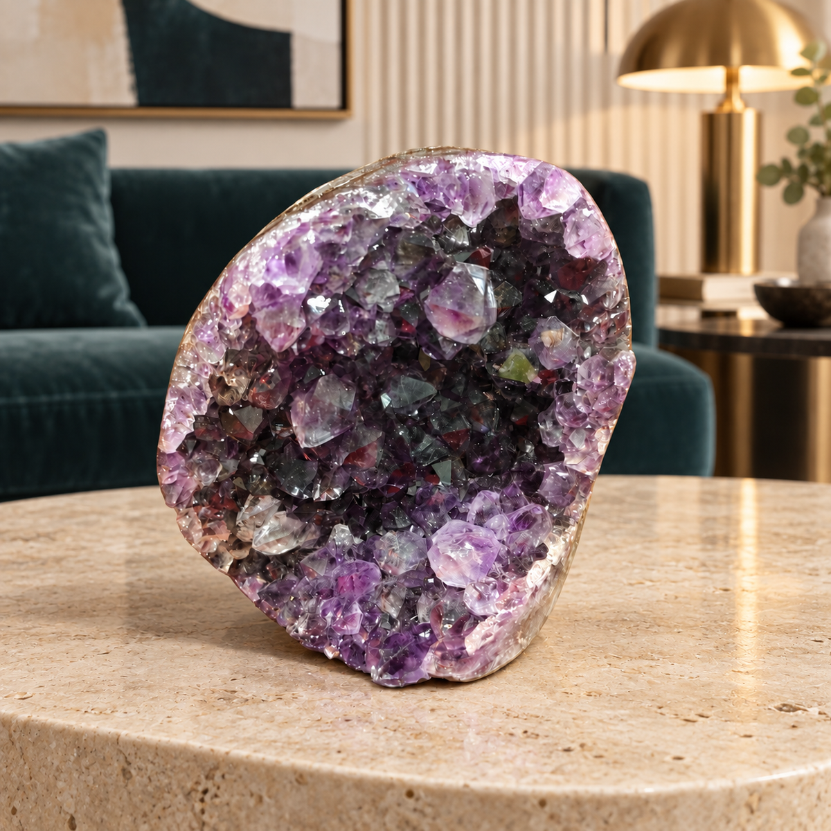 Premium Natural Amethyst Crystal – Purple Crystal Home Décor & Serenity Accent | Size: 8×8 | 488 Grams