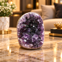 Premium Natural Amethyst Crystal – Purple Crystal Home Décor & Serenity Accent | Size: 6×8 | 365 Grams