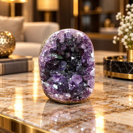Premium Natural Amethyst Crystal – Purple Crystal Home Décor & Serenity Accent | Size: 6×8 | 365 Grams