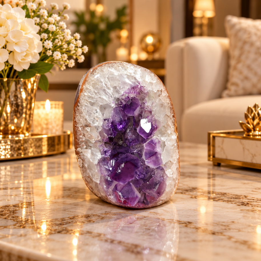 Premium Natural Amethyst Crystal – Purple Crystal Home Décor & Serenity Accent | Size: 6×9 | 544 Grams