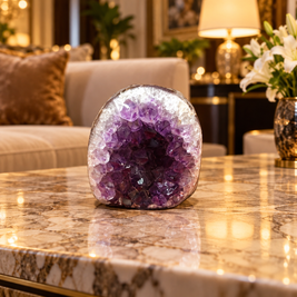 Premium Natural Amethyst Crystal – Purple Crystal Home Décor & Serenity Accent | Size: 5×6 | 234 Grams