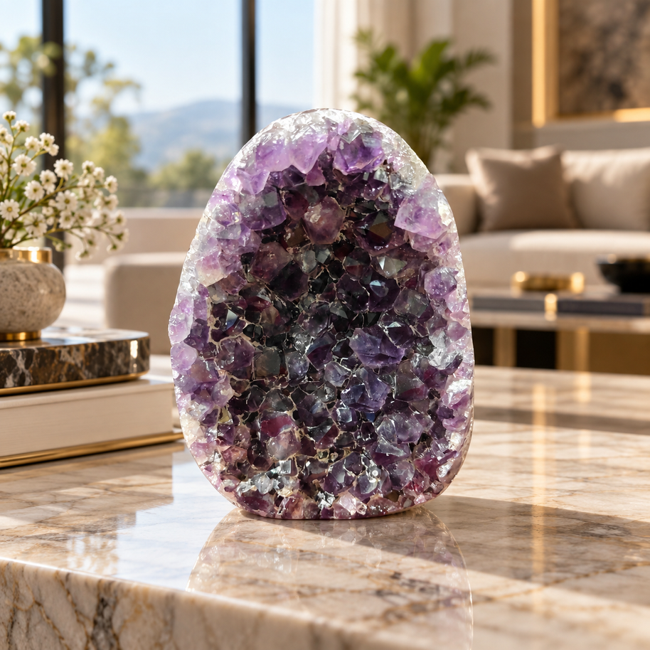 Premium Natural Amethyst Crystal – Purple Crystal Home Décor & Serenity Accent | Size: 9×13 | 1.067 KG