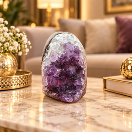 Premium Natural Amethyst Crystal – Purple Crystal Home Décor & Serenity Accent | Size: 5×7 | 289 Grams