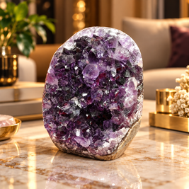 Premium Natural Amethyst Crystal – Purple Crystal Home Décor & Serenity Accent | Size: 6×8 | 448 Grams