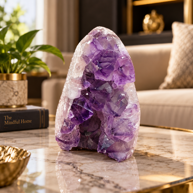 Premium Natural Amethyst Crystal – Purple Crystal Home Décor & Serenity Accent | Size: 5×7 | 371 Grams