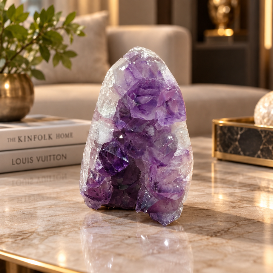 Premium Natural Amethyst Crystal – Purple Crystal Home Décor & Serenity Accent | Size: 5×7 | 371 Grams