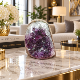 Premium Natural Amethyst Crystal – Purple Crystal Home Décor & Serenity Accent | Size: 6×6 | 284 Grams