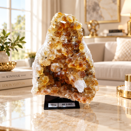 Citrine Crystal Formation Décor – Premium Natural Crystal for Abundance & Prosperity (15×20 cm, 2.97 kg)