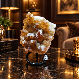Premium Natural Citrine Crystal Décor – Symbol of Wealth, Abundance & Positivity (8×10 cm, 925 gm)
