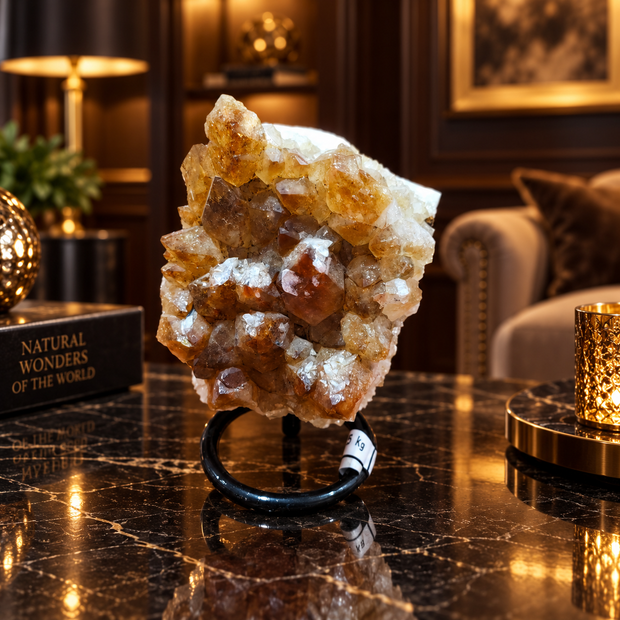Premium Natural Citrine Crystal Décor – Symbol of Wealth, Abundance & Positivity (8×10 cm, 925 gm)