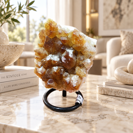 Premium Natural Citrine Crystal Décor – Symbol of Wealth, Abundance & Positivity (8×10 cm, 925 gm)