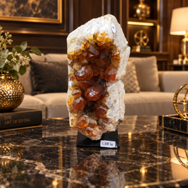 Premium Citrine Crystal Formation Décor – Abundance, Prosperity & Positivity Symbol (7×16 cm, 1.03 kg)