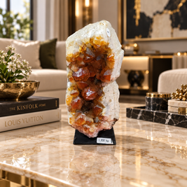 Premium Citrine Crystal Formation Décor – Abundance, Prosperity & Positivity Symbol (7×16 cm, 1.03 kg)