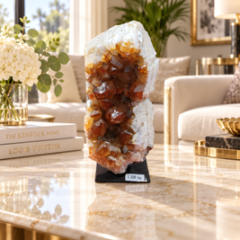 Premium Citrine Crystal Formation Décor – Abundance, Prosperity & Positivity Symbol (7×16 cm, 1.03 kg)
