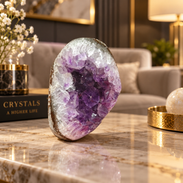 Premium Natural Amethyst Crystal – Purple Crystal Home Décor & Serenity Accent | Size: 4×6 | 237 Grams