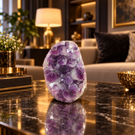 Premium Natural Amethyst Crystal – Purple Crystal Home Décor & Serenity Accent | Size: 5×6 | 263 Grams