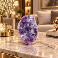 Premium Natural Amethyst Crystal – Purple Crystal Home Décor & Serenity Accent | Size: 5×6 | 263 Grams