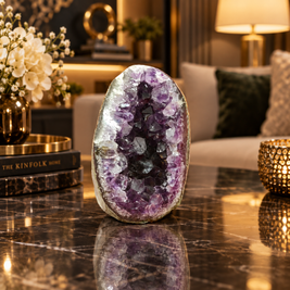 Premium Natural Amethyst Crystal – Purple Crystal Home Décor & Serenity Accent | Size: 5×7 | 320 Grams