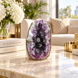 Premium Natural Amethyst Crystal – Purple Crystal Home Décor & Serenity Accent | Size: 5×7 | 320 Grams