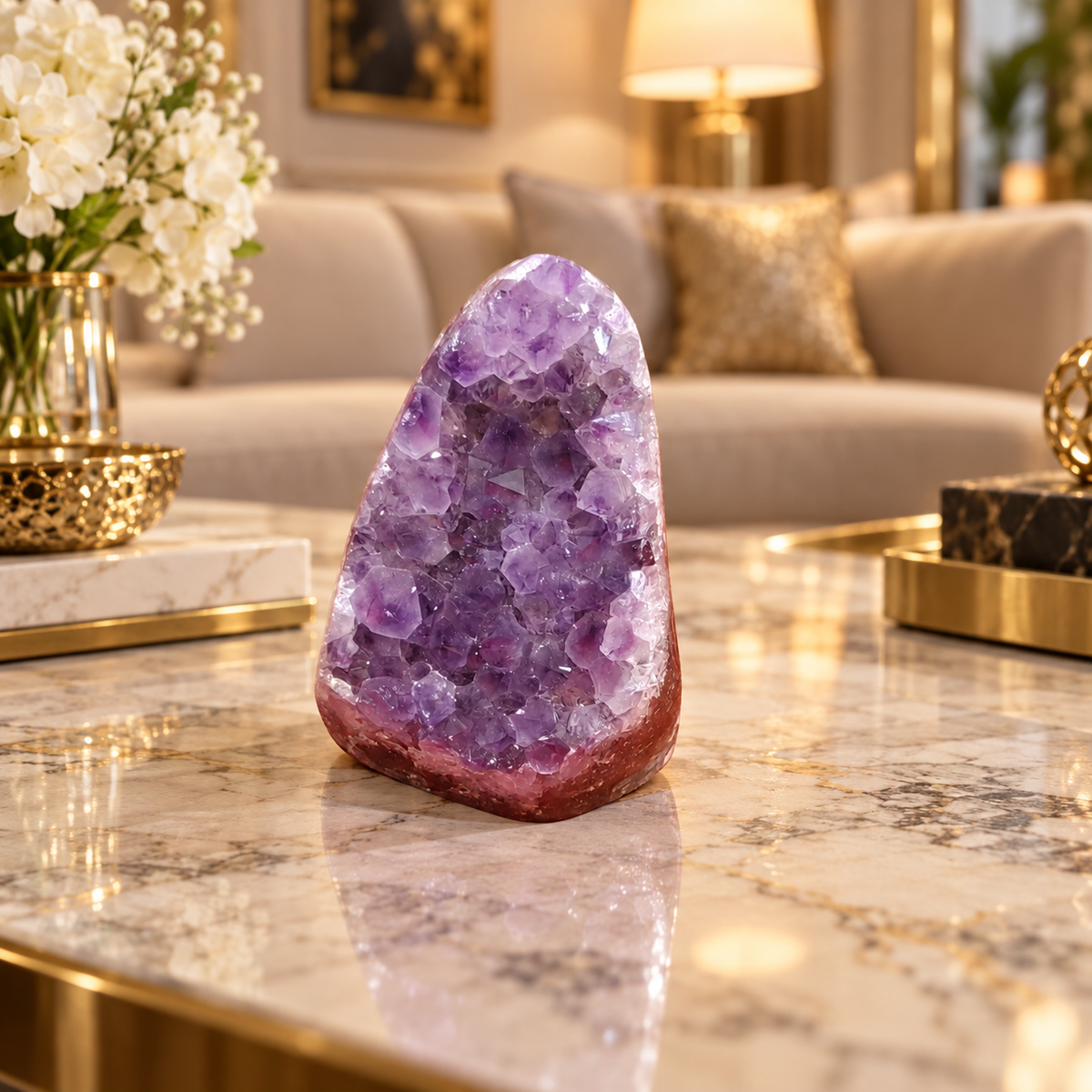 Premium Natural Amethyst Crystal – Purple Crystal Home Décor & Serenity Accent | Size: 5×8 | 310 Grams
