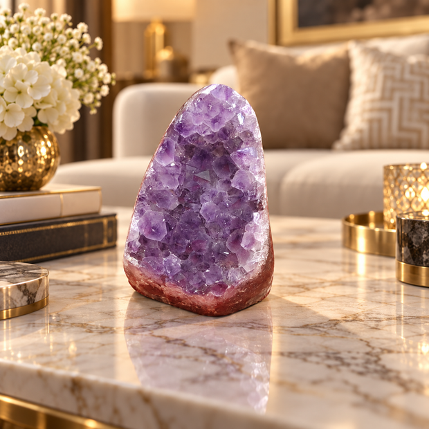 Premium Natural Amethyst Crystal – Purple Crystal Home Décor & Serenity Accent | Size: 5×8 | 310 Grams