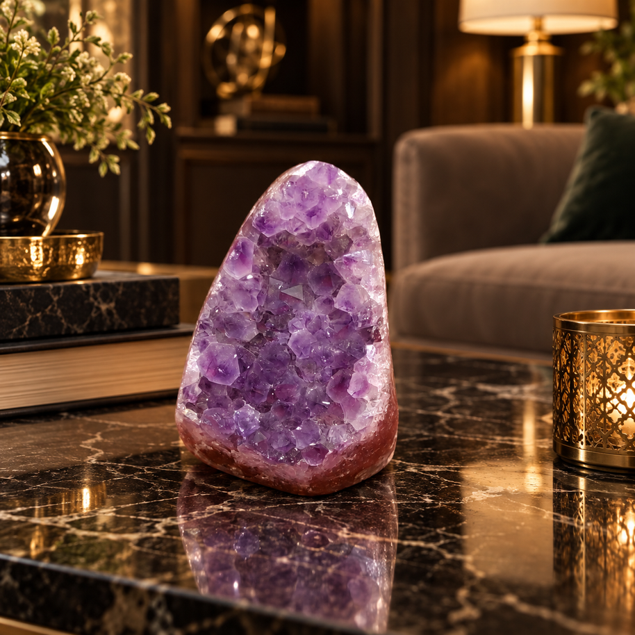 Premium Natural Amethyst Crystal – Purple Crystal Home Décor & Serenity Accent | Size: 5×8 | 310 Grams