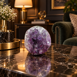 Premium Natural Amethyst Crystal – Purple Crystal Home Décor & Serenity Accent | Size: 6×7 | 319 Grams