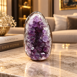 Premium Natural Amethyst Crystal – Purple Crystal Home Décor & Serenity Accent | Size: 5×8 | 286 Grams