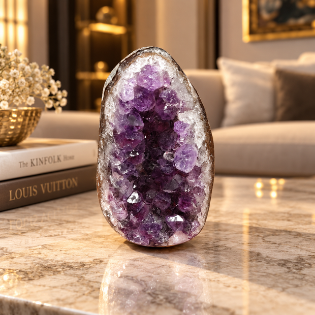 Premium Natural Amethyst Crystal – Purple Crystal Home Décor & Serenity Accent | Size: 5×8 | 286 Grams