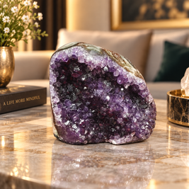 Premium Natural Amethyst Crystal – Purple Crystal Home Décor & Serenity Accent | Size: 7×7 | 371 Grams