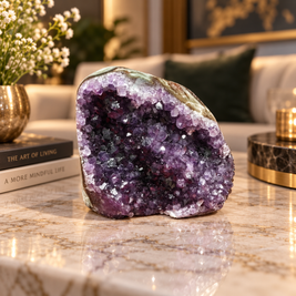 Premium Natural Amethyst Crystal – Purple Crystal Home Décor & Serenity Accent | Size: 7×7 | 371 Grams