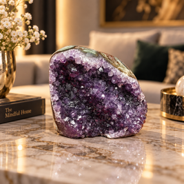 Premium Natural Amethyst Crystal – Purple Crystal Home Décor & Serenity Accent | Size: 7×7 | 371 Grams