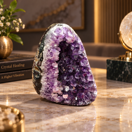 Premium Natural Amethyst Crystal – Purple Crystal Home Décor & Serenity Accent | Size: 8×10 | 496 Grams