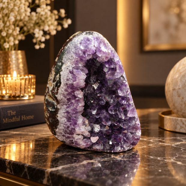 Premium Natural Amethyst Crystal – Purple Crystal Home Décor & Serenity Accent | Size: 8×10 | 496 Grams