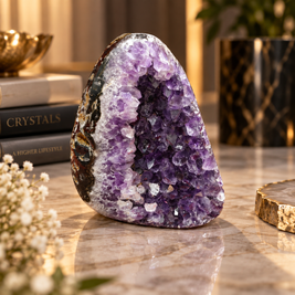 Premium Natural Amethyst Crystal – Purple Crystal Home Décor & Serenity Accent | Size: 8×10 | 496 Grams