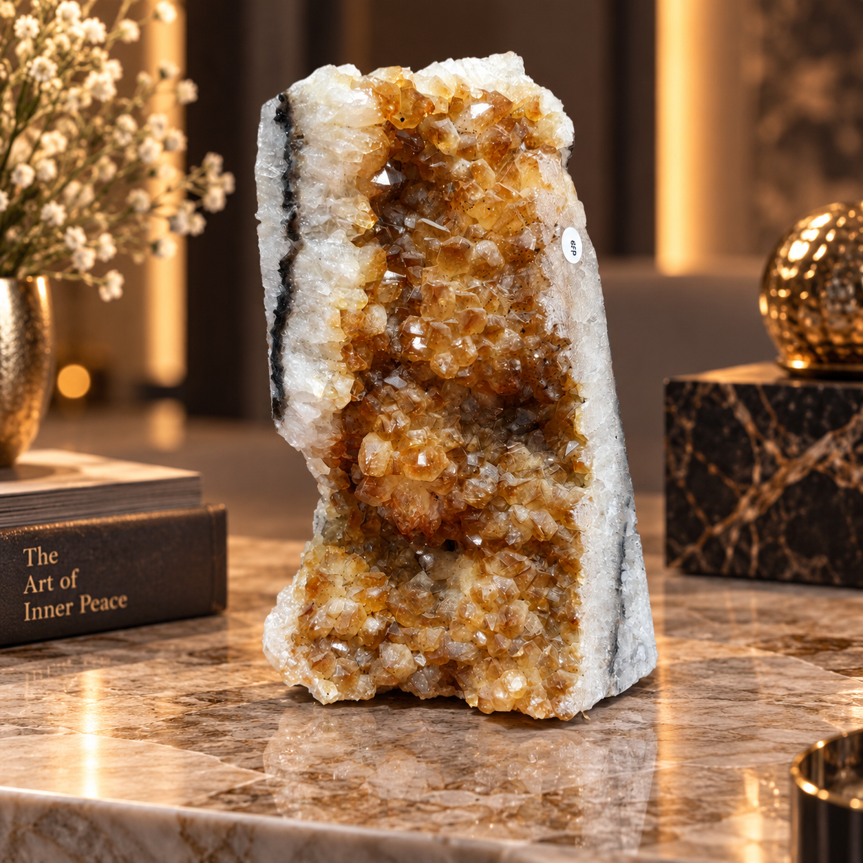 Premium Natural Citrine Crystal Décor – Symbol of Wealth, Abundance & Positivity (12×18 cm, 1.796 kg)