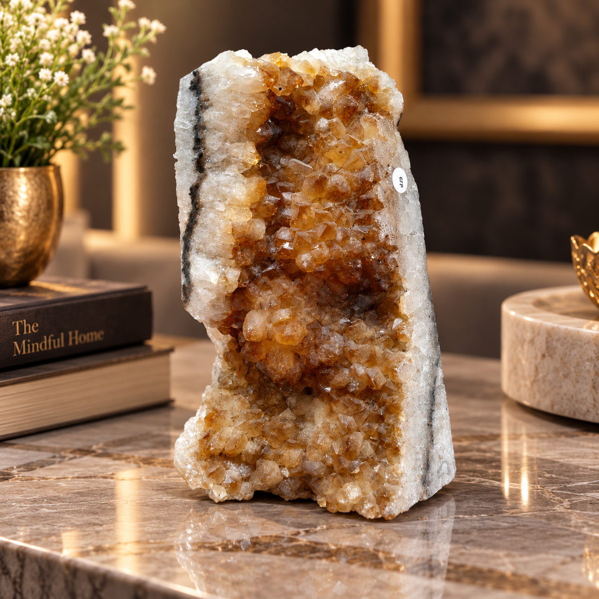 Premium Natural Citrine Crystal Décor – Symbol of Wealth, Abundance & Positivity (12×18 cm, 1.796 kg)